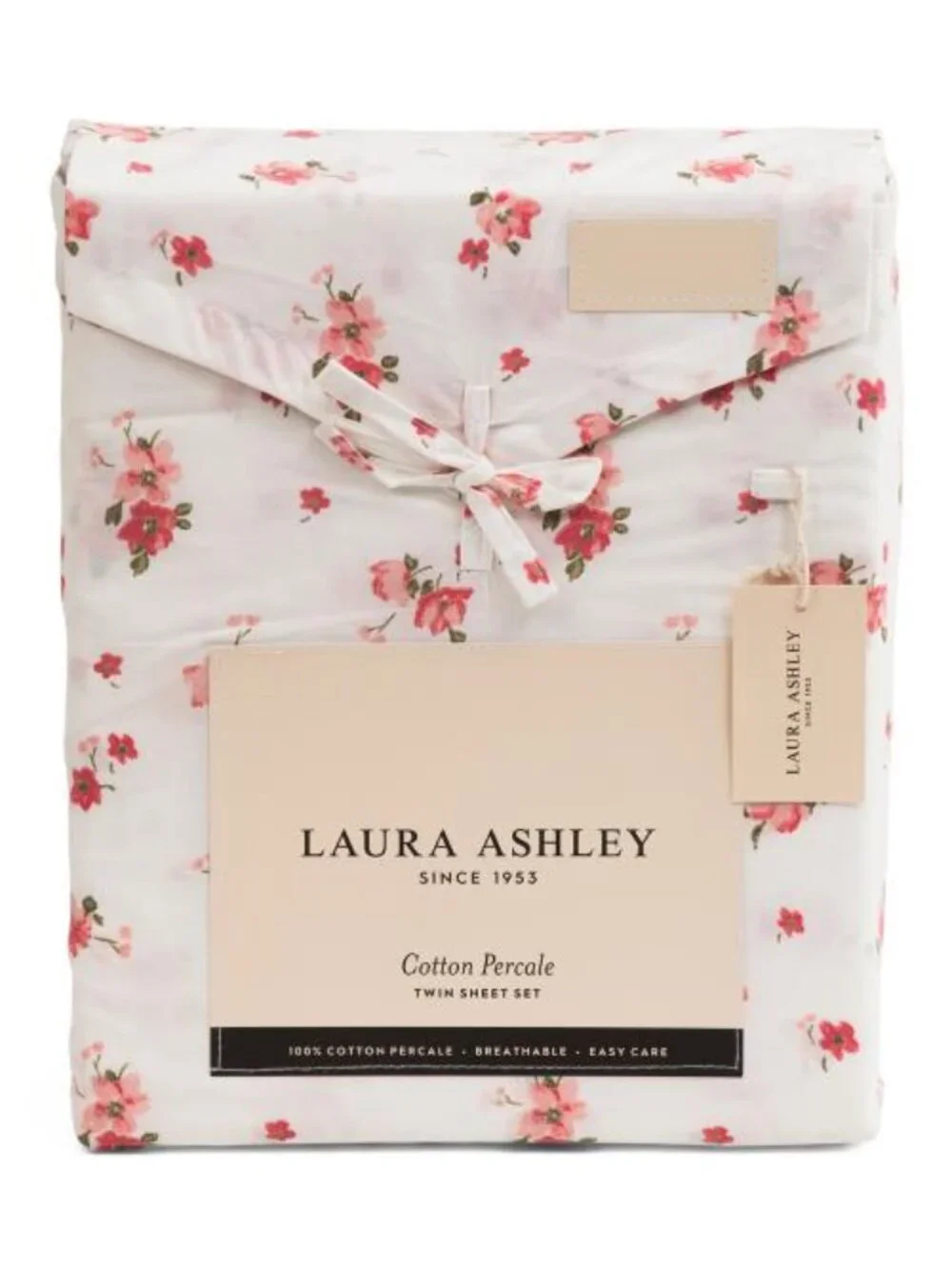 LAURA ASHLEY Cotton Percale Petal Sheet Set